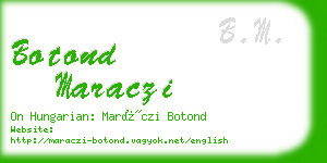 botond maraczi business card